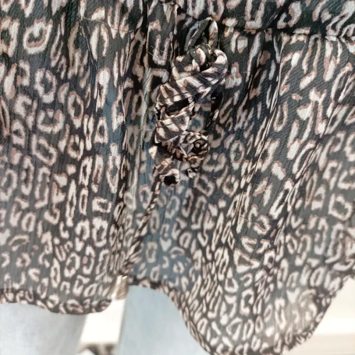 Blouse manches longues Leopard transparente - Jacqueline Riu T46 Ouverte goutte au dos A1534 - photo numéro 10