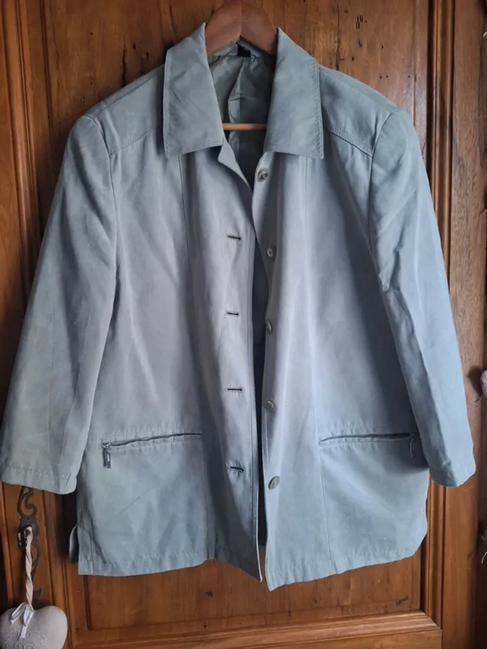Veste vintage vert pastel chic