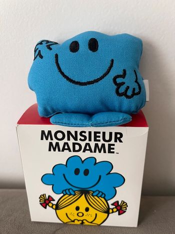 Mini peluche Monsieur Heureux en coton en forme de nuage (Monsieur Madame)