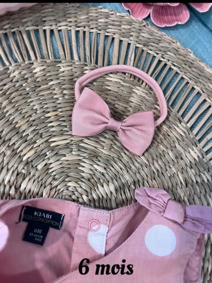Robe et bandeau noeud taille 6 mois - photo numéro 5