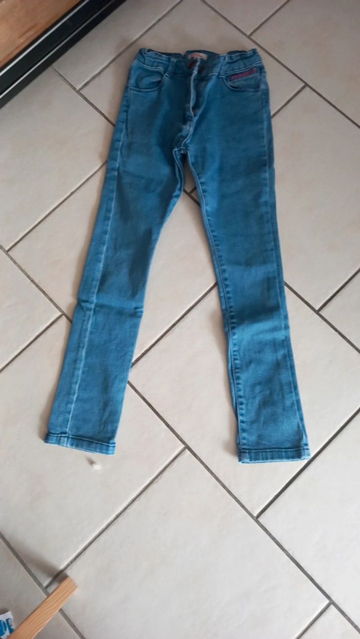 Jean slim dpam 10 ans bleu fille taille réglable