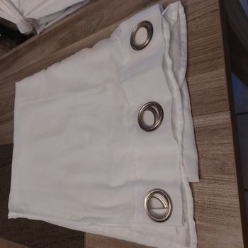 Rideau blanc transparent 