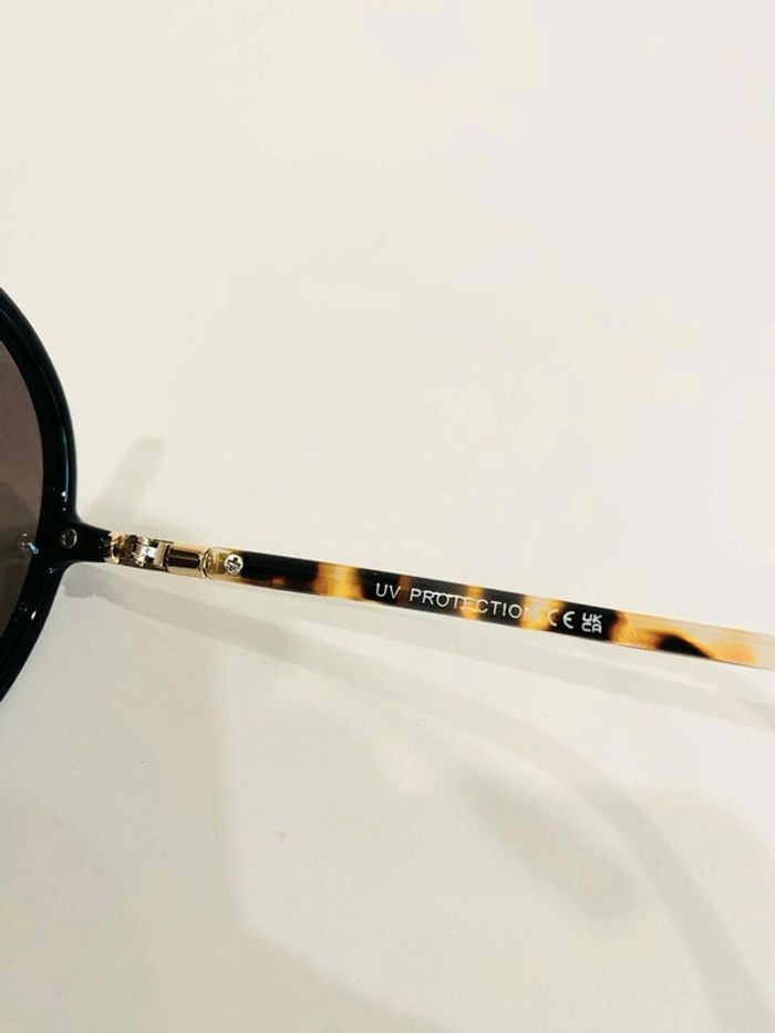 Lunette de soleil femme ronde marron bras léopard verres dégradés uvprotection catégorie 2 - photo numéro 5