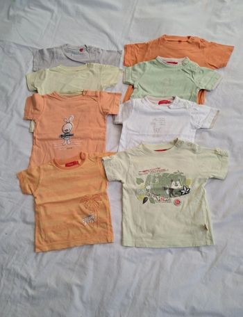 Lot 8 Tee-shirts manche court 12 mois