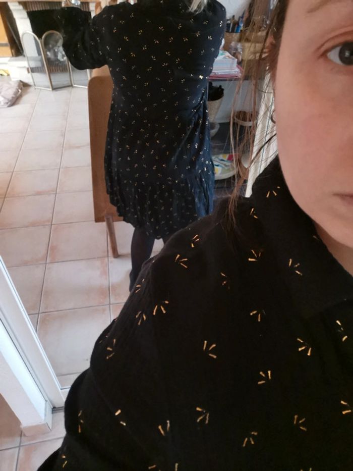 Robe baybdoll noir et doré - photo numéro 6