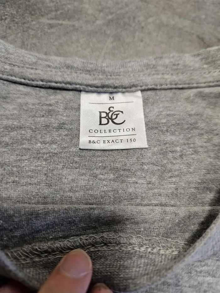 T-shirt manches courtes homme - Taille M / 38 - B&C (Star Wars) - Gris floqué Yoda - photo numéro 2