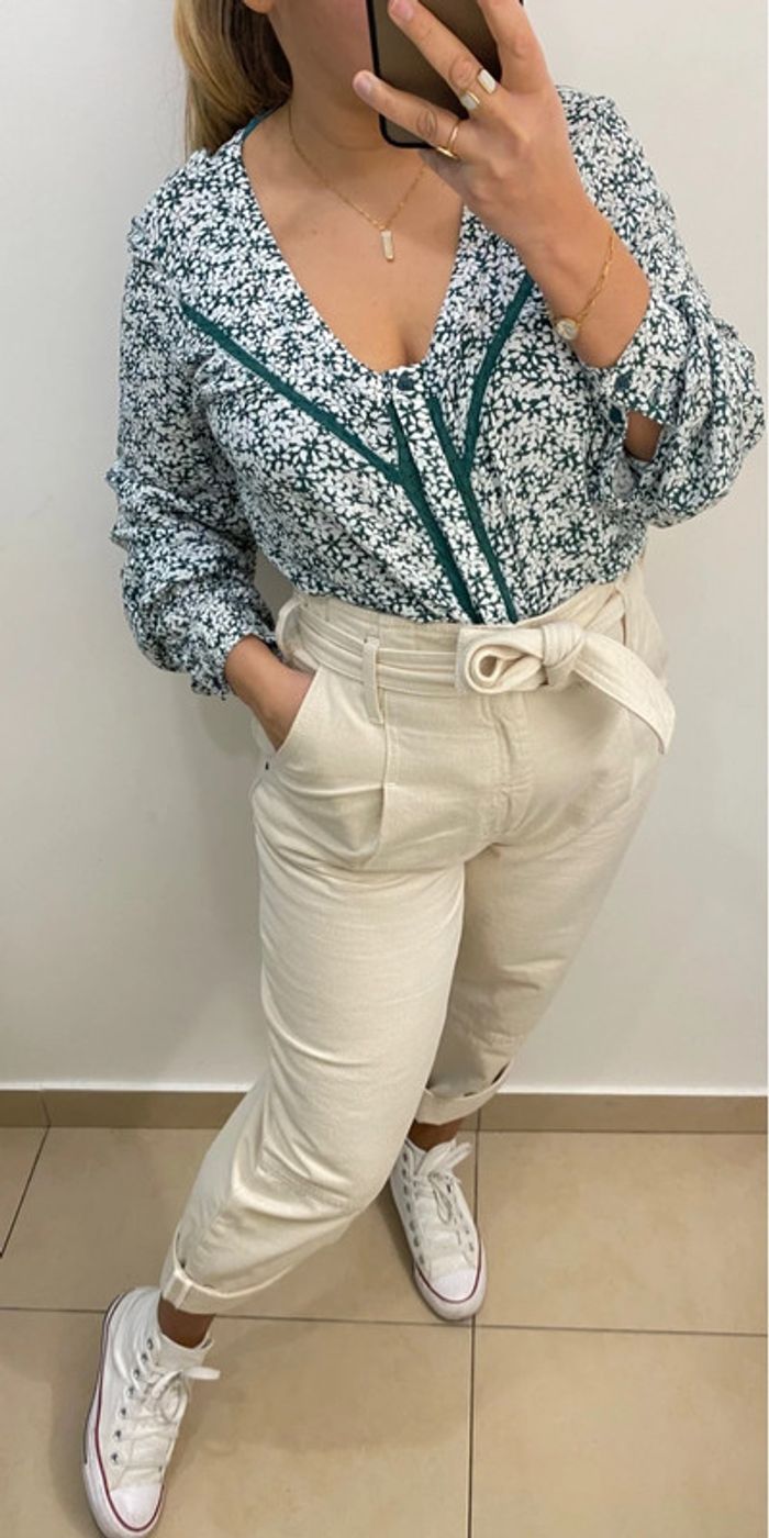 Chemise Imprimée Fleurs Taille M - photo numéro 2