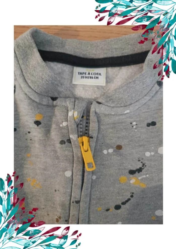 Sweat gilet 2 ans garçon TAO - photo numéro 3