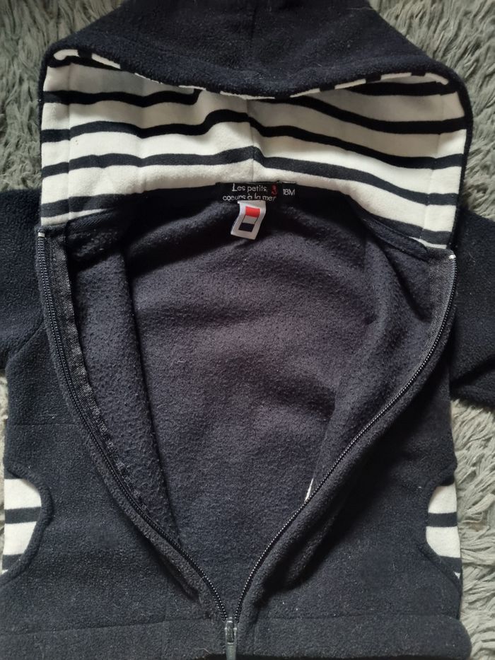 Gilet zippé à capuche Thème Marin ⚓️ 18mois mixte - photo numéro 2