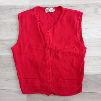 Gilet sans manches femme rouge vintage Wear'n Love taille M