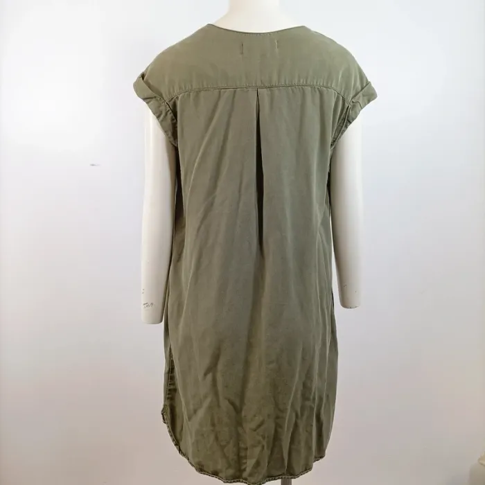 Robe fluide kaki col V – Promod – Taille 38 A793 - photo numéro 5