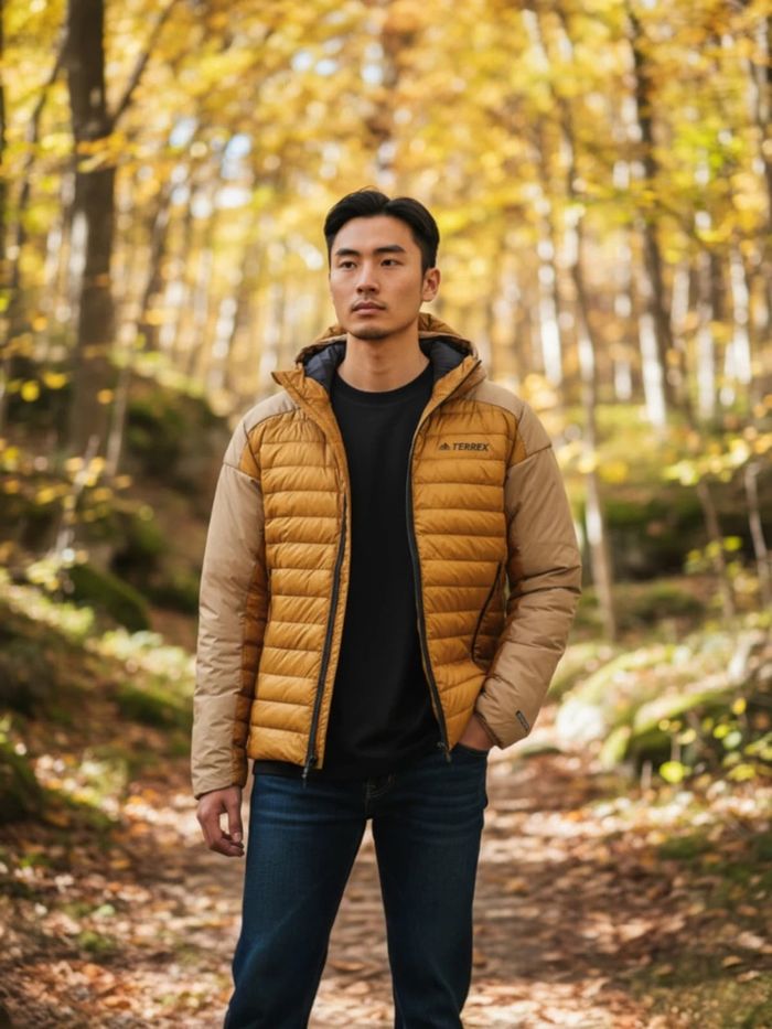 Doudoune TERREX x Adidas capuche zip Homme