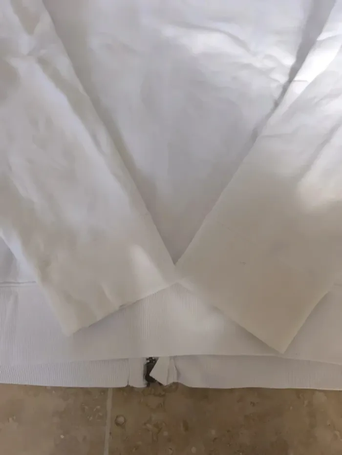 Veste/Jacket zippé bi matière Ralph Lauren L homme blanche excellent état - photo numéro 19