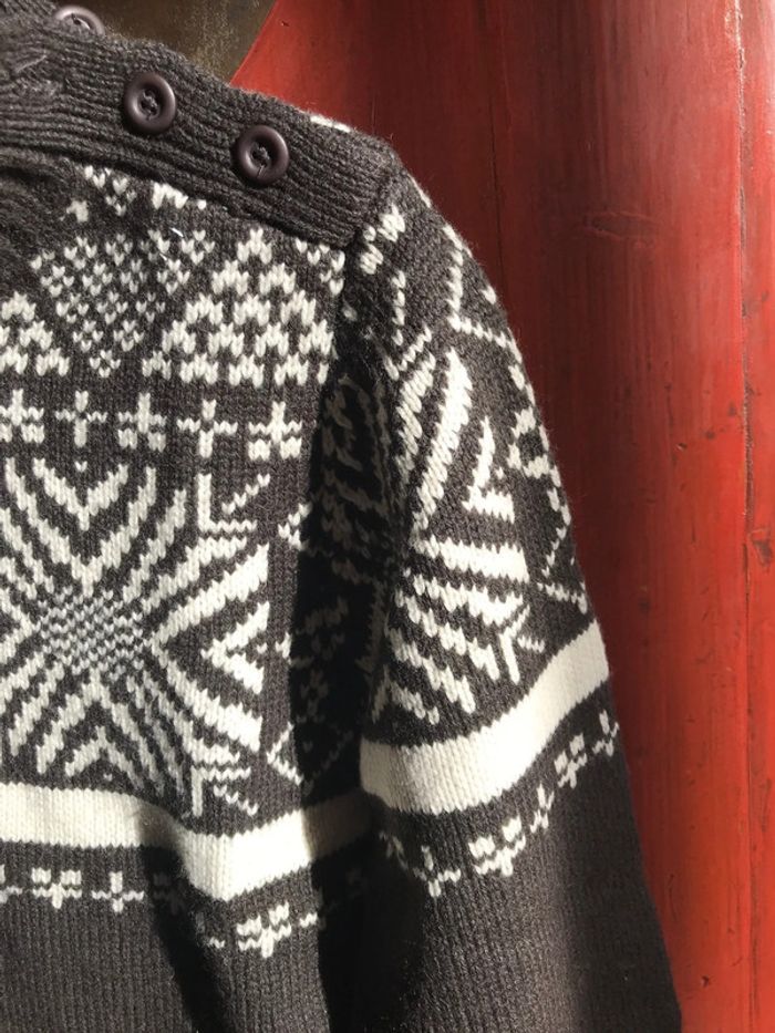 DPAM pull taille 12 ans marron et blanc - photo numéro 5