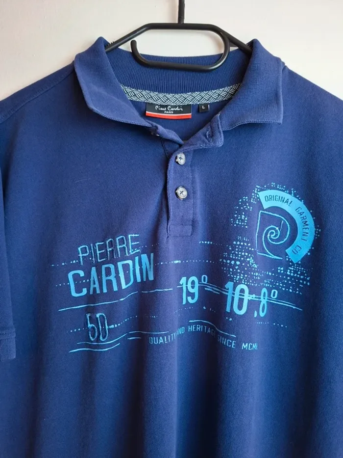 Polo Pierre Cardin bleu marine taille L - photo numéro 8