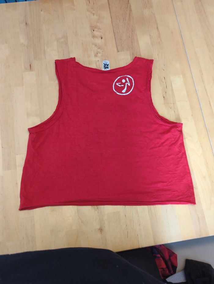 Top t-shirt rouge Zumba logo Rebel S - photo numéro 3