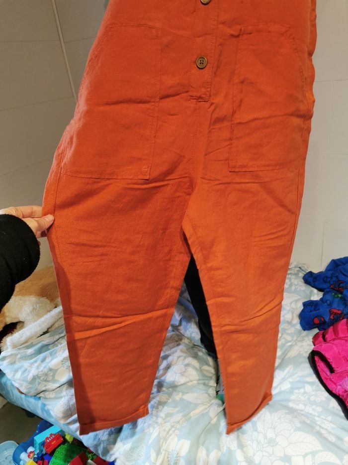 Salopette caire nil orange foncé mango neuf avec étiquette taille 36 - photo numéro 2