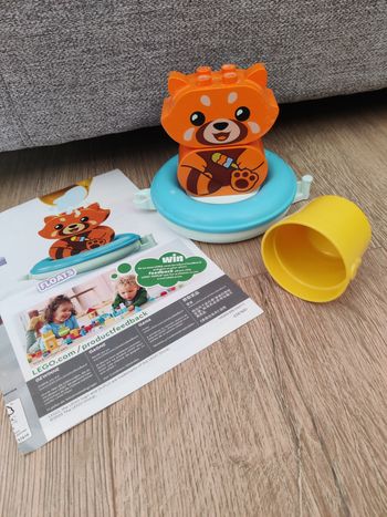 Jouet de bain panda rouge flottant Lego Duplo