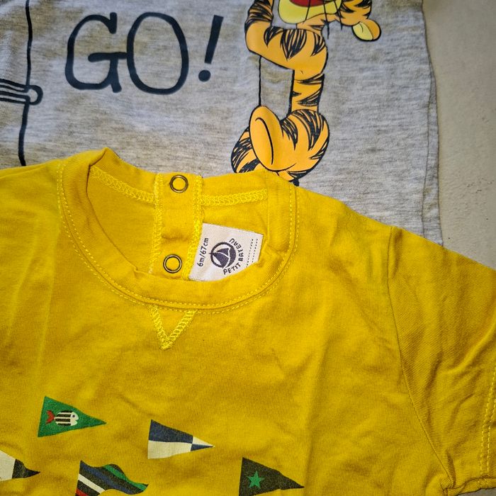 Lot #21 -  2 Tee shirts et 1 polo manches courtes DPAM Disney Petit Bateau et Bout'chou 6mois - photo numéro 2