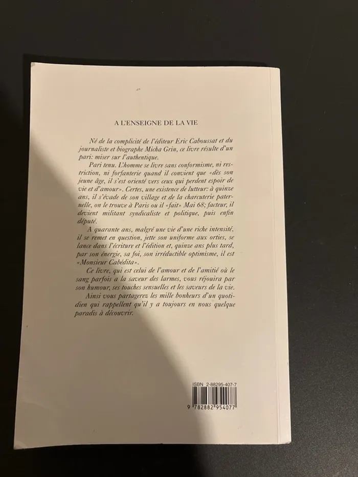 Livre À l enseigne de la vie Éric Caboussat dédicacé - photo numéro 2