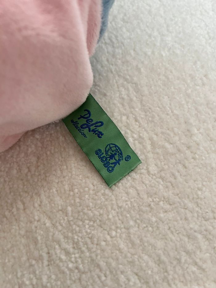 Peluche ours boule  bleu et rose - photo numéro 2