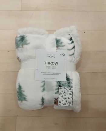 Plaid Noël "Forêt Enchantée" – Neuf & Doux