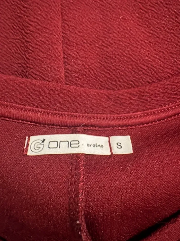 Robe bordeaux à manches courtes – Taille S - photo numéro 3