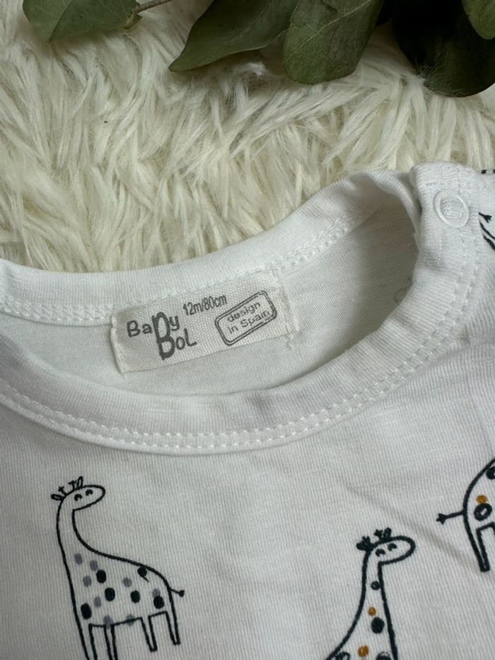 🦒 Gilet côtelé et t-shirt girafes BabyBol – Taille 12 mois - photo numéro 5