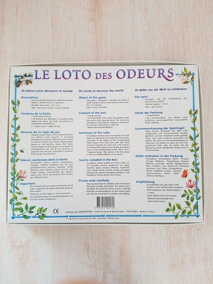 Bingo loto des odeurs, jeu des sens de Sentosphère - photo numéro 3