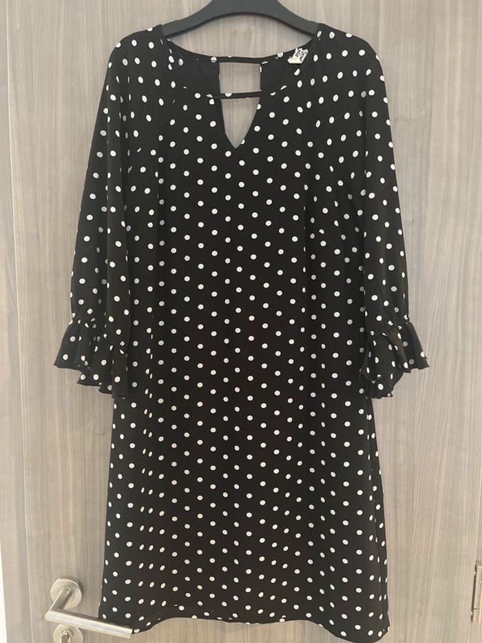 Robe noir fluide à pois blanc Molly bracken taille S