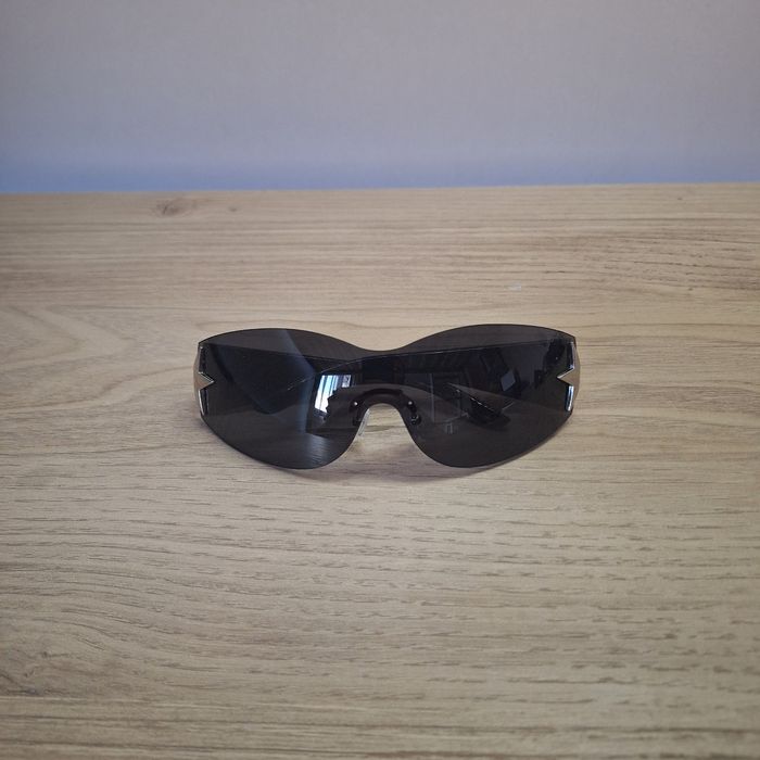 Lunettes de Soleil Etoile Argent- Y2K Vintage 90s-2000s - Unisexe Sunglasses - Verres Teintés - photo numéro 2