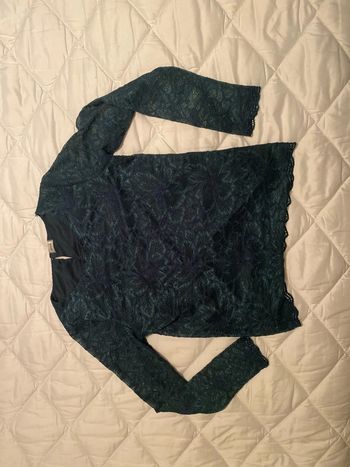 Haut dentelle vert taille S pimkie