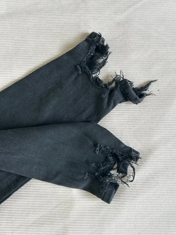 Jeans troués gris noir tailleXl denim co - photo numéro 3