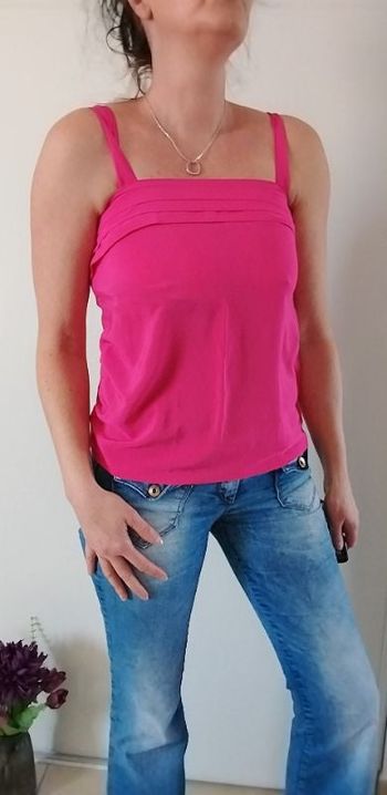 Joli top rose fushia vintage