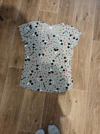T shirt tête Mickey femme