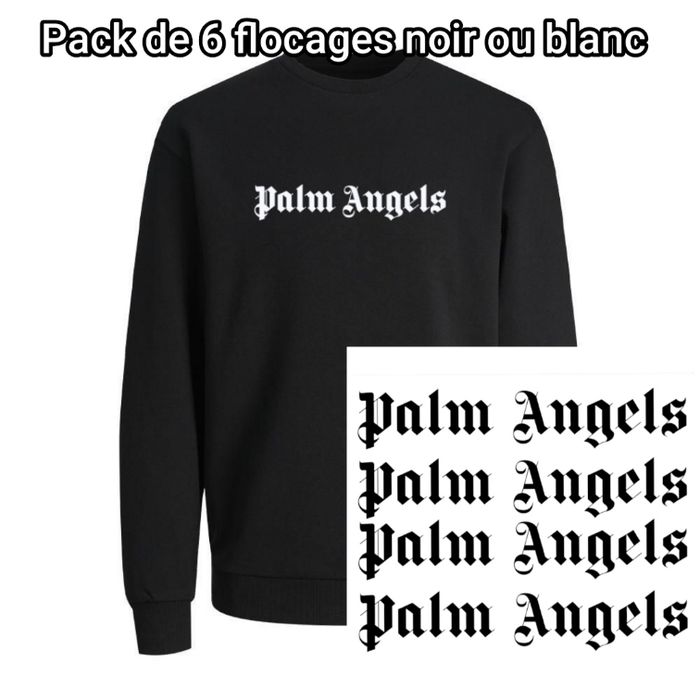 Pack de 6 flocages Palm Angels pour vêtements, pull sweat, pantalon, jogging, trousse, sac etc