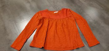 T-shirt manches longues rouge 8 ans Gémo