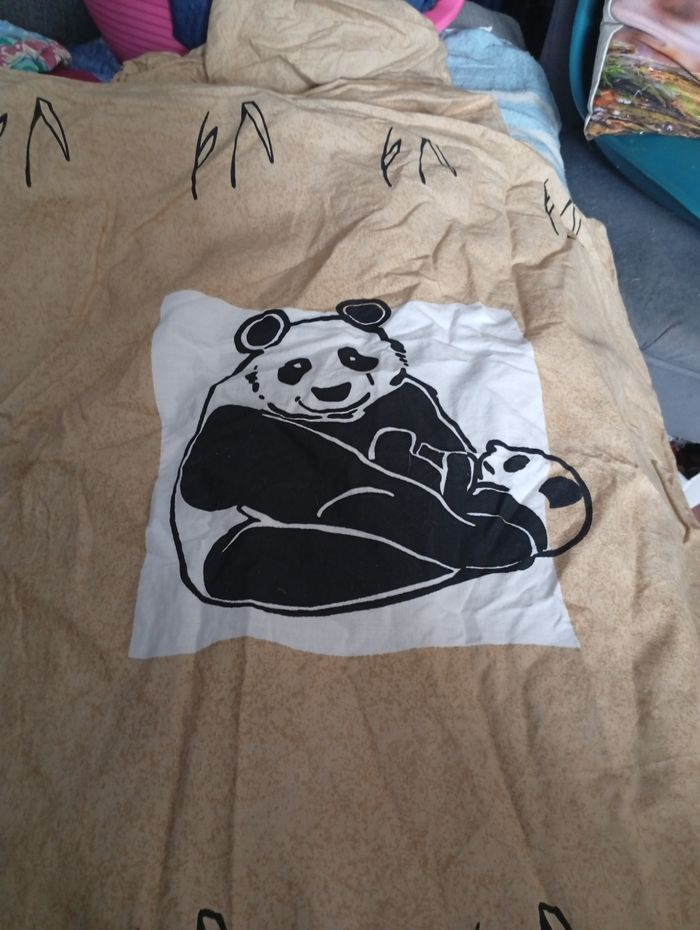 Housse de couette panda 1 personne