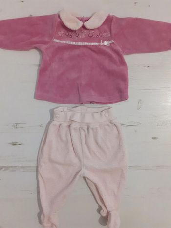 Pyjama fille 2 pièces velour 3 mois Sergent Major