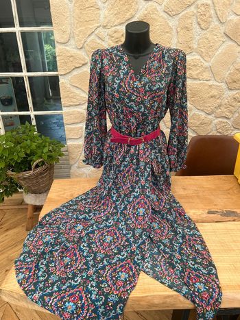 Robe longue femme taille S / M 36 38 in April 1986 à motif floral