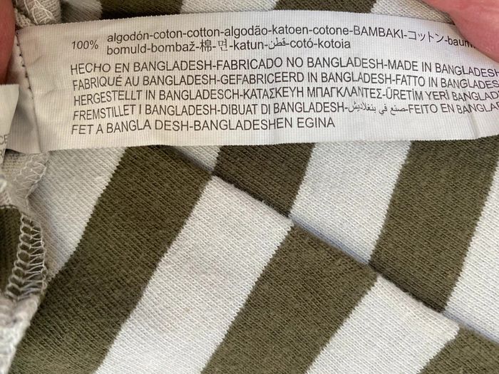 Teeshirt manches longues Zara 10 ans crème et kaki - photo numéro 4