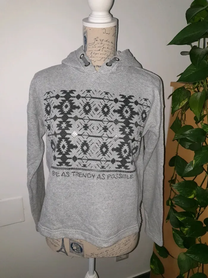 Sweat à capuche gris S. Oliver 16 ans