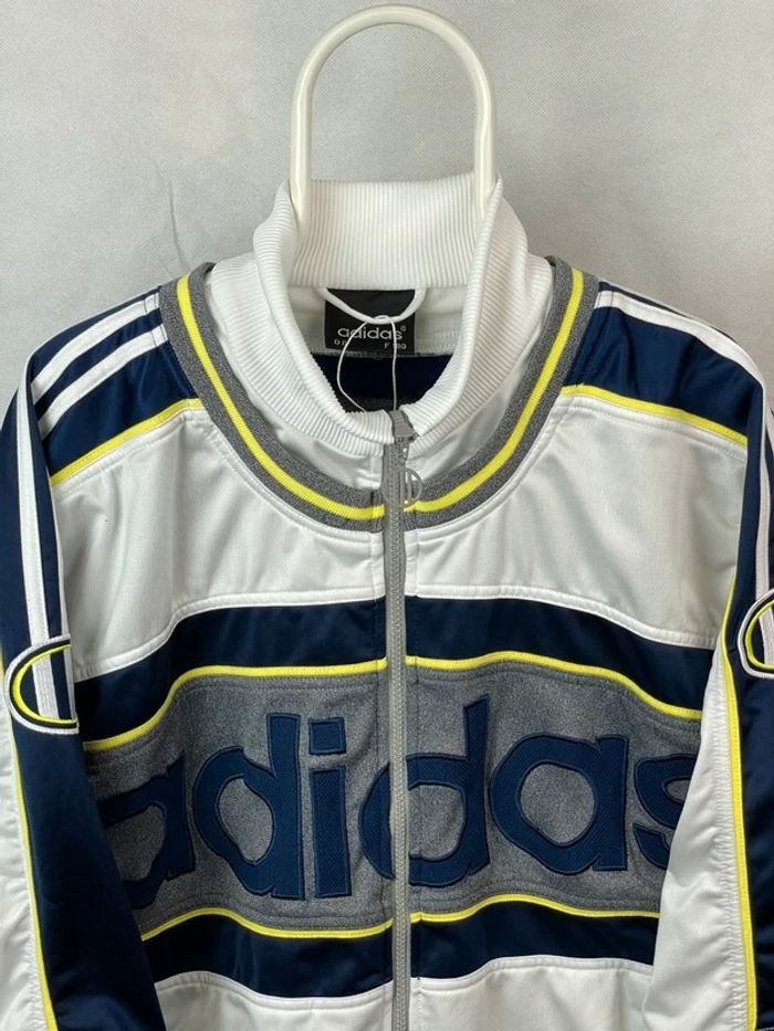 Track Jacket Adidas Rare vintage 80’s Grise Blanc Logo Bordee L - photo numéro 2