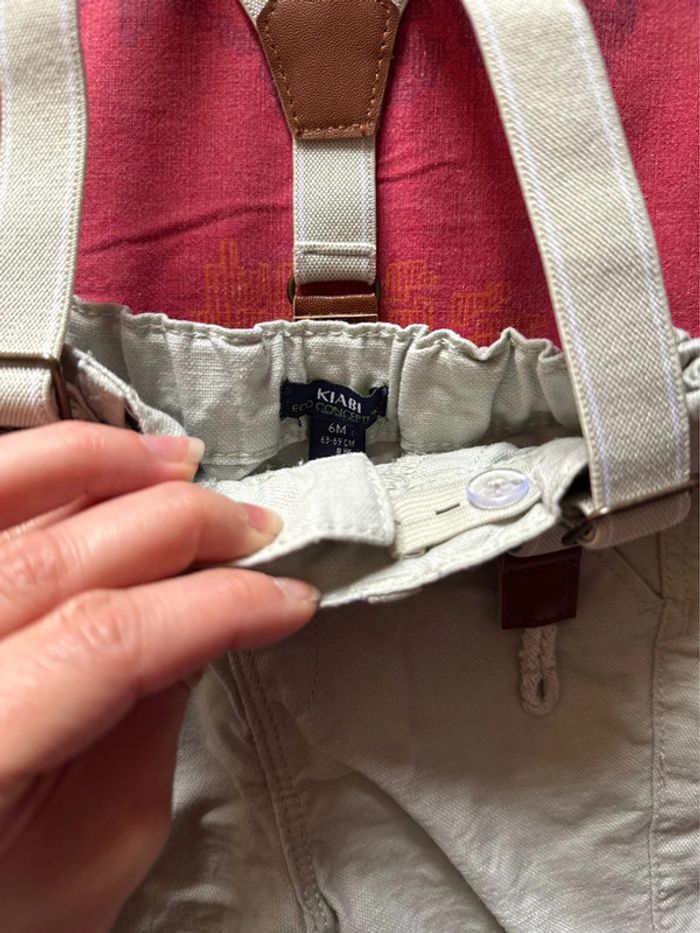 Pantalon bretelles bébé - photo numéro 3