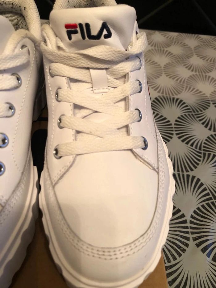 basket fila blanche plateforme sandblast sneakers - photo numéro 14