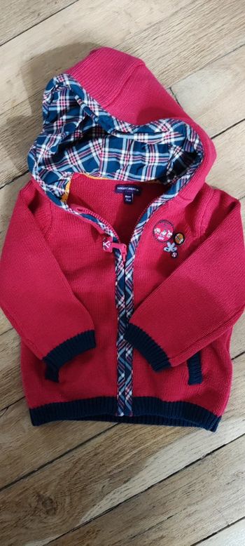 Gilet zip capuche 12mois