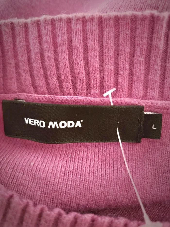 Pull rose lilas épaules dénudées Vero Moda Taille L - photo numéro 5