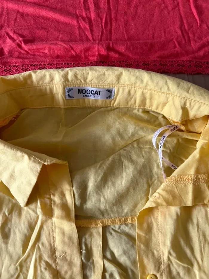 Chemisier manches courtes jaune taille 3 - photo numéro 4