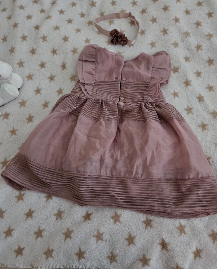 Robe de cérémonie + bandeau  fille 9-12 mois - photo numéro 3