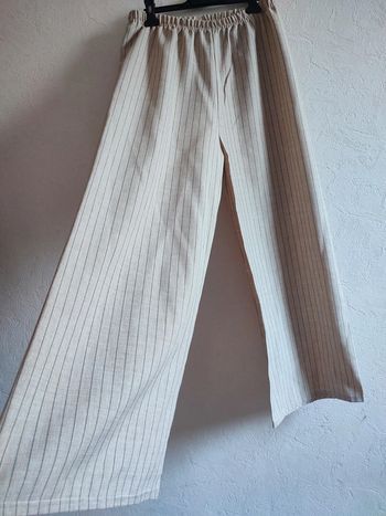 Pantalon Palazzo Beige Rayé - Taille Unique